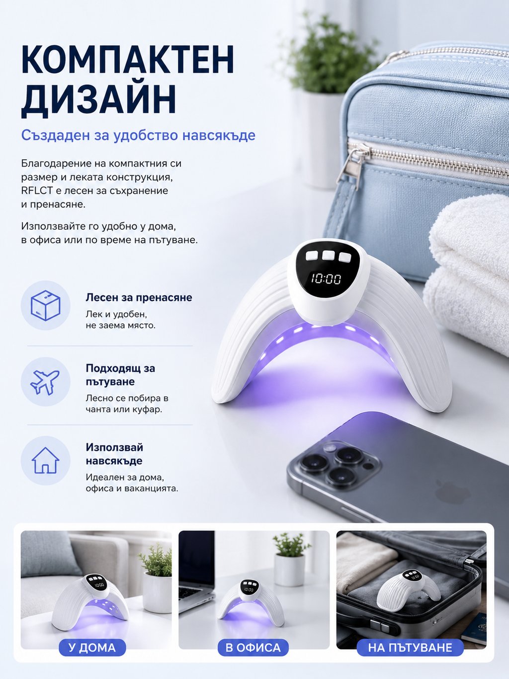 LED лампа за лечение на гъбички по ноктите