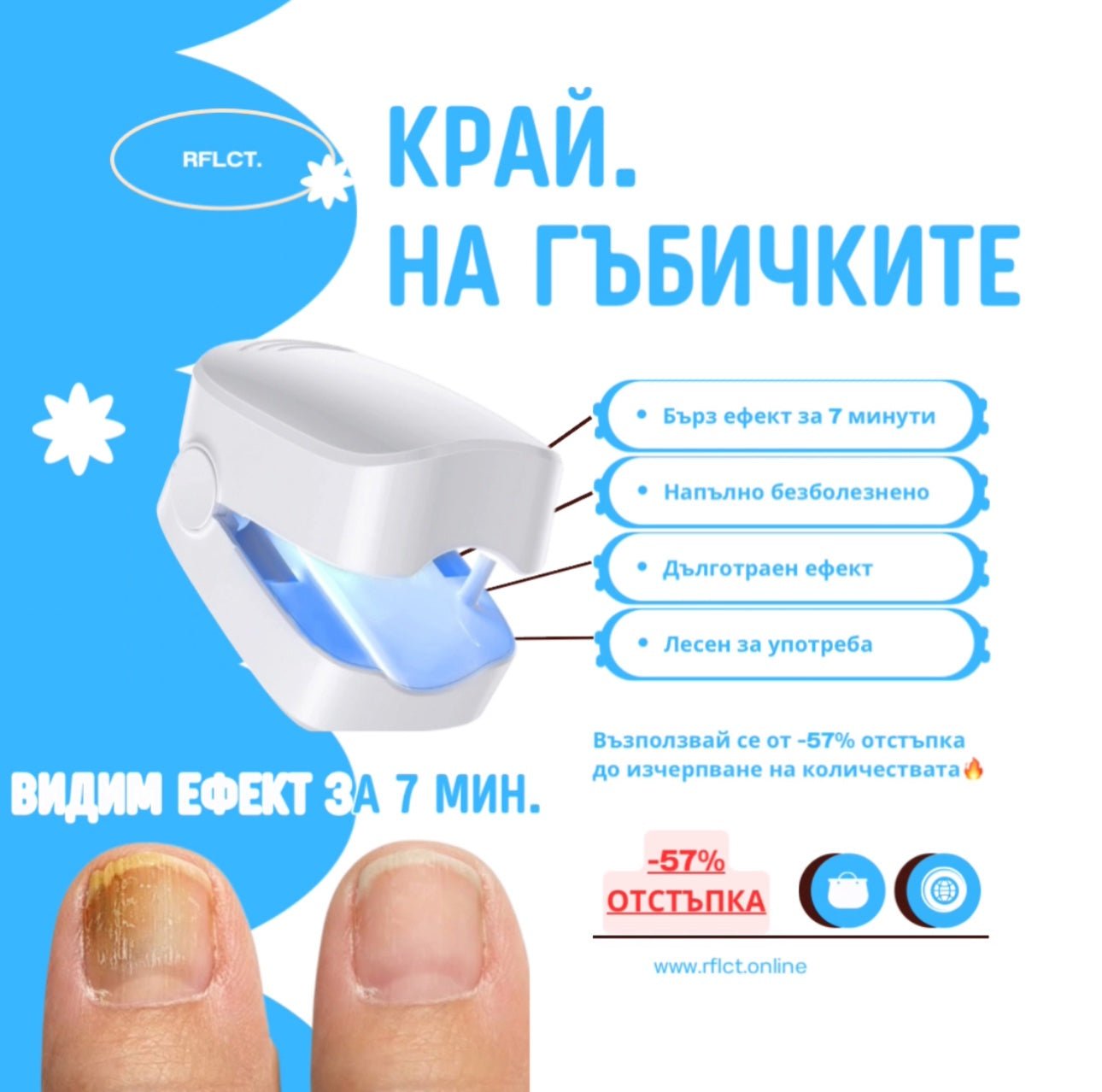 Reflect™ LED устройство за възстановяване на здрав вид на ноктите - RFLCT - Онлайн магазин